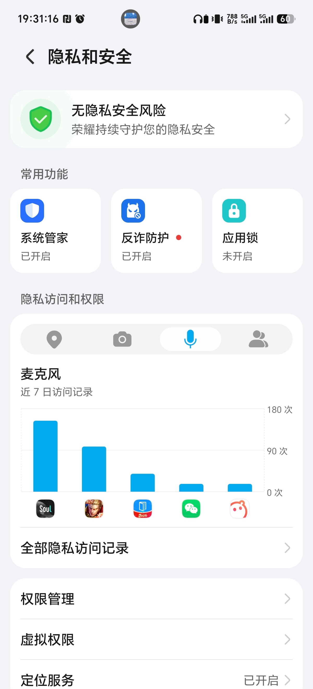 哪个App偷听最严重，来给大家看看我的手机哪个App偷听最多？