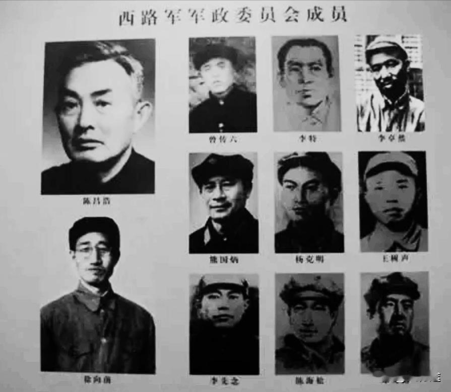 西路军是我们红军历史上，高级将领损失最集中的一支部队。下图是西路军在西征路上损失