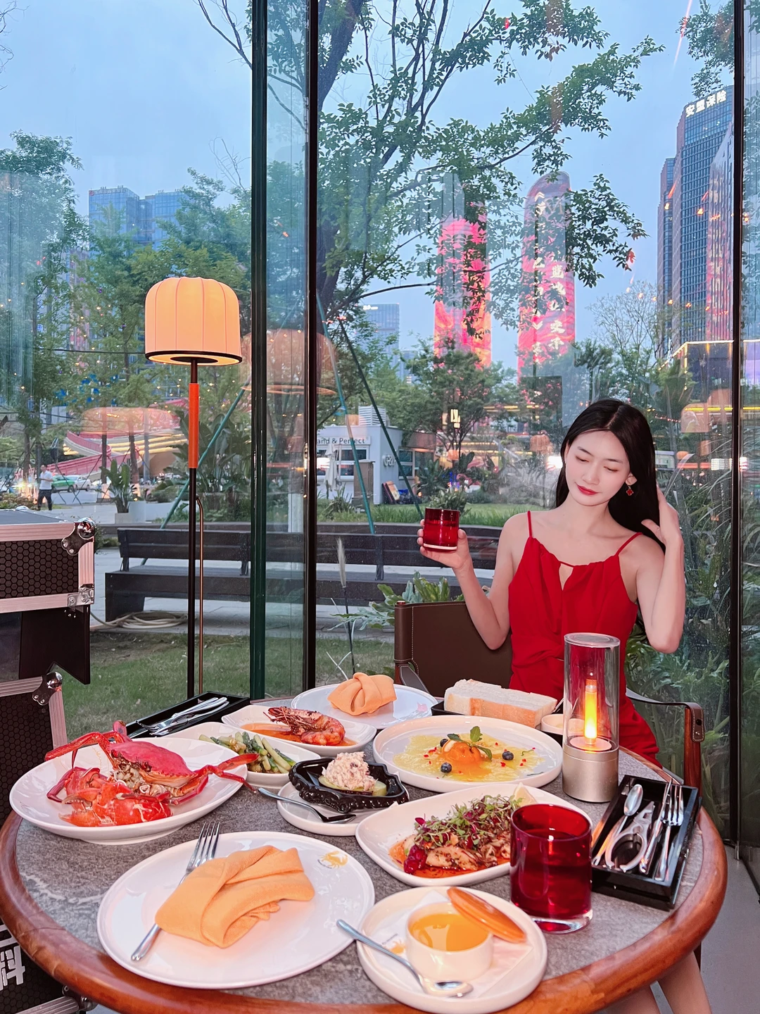 双子塔夜景餐厅🍴成都浪漫漂亮饭天花板🌃✨