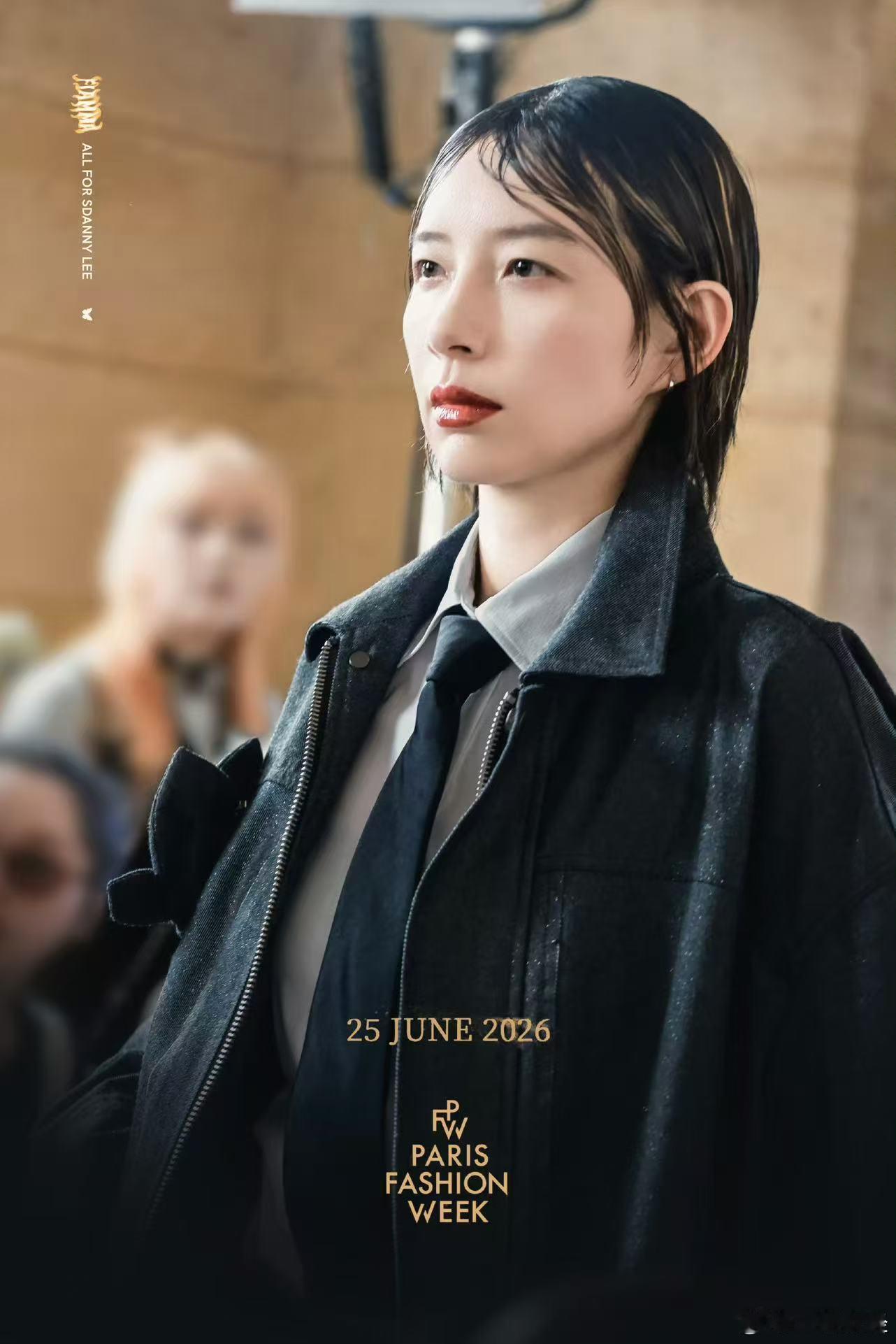 李斯丹妮巴黎时装周造型李斯丹妮亮相Feng Chen Wang 2027春夏巴黎