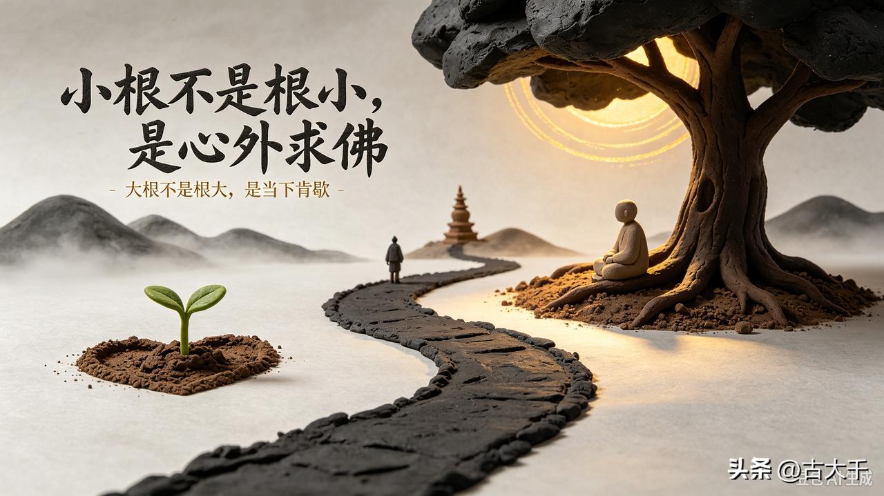 小根不是根小，是心外求佛；大根不是根大，是当下肯歇。

很多人以为根器是天生的，