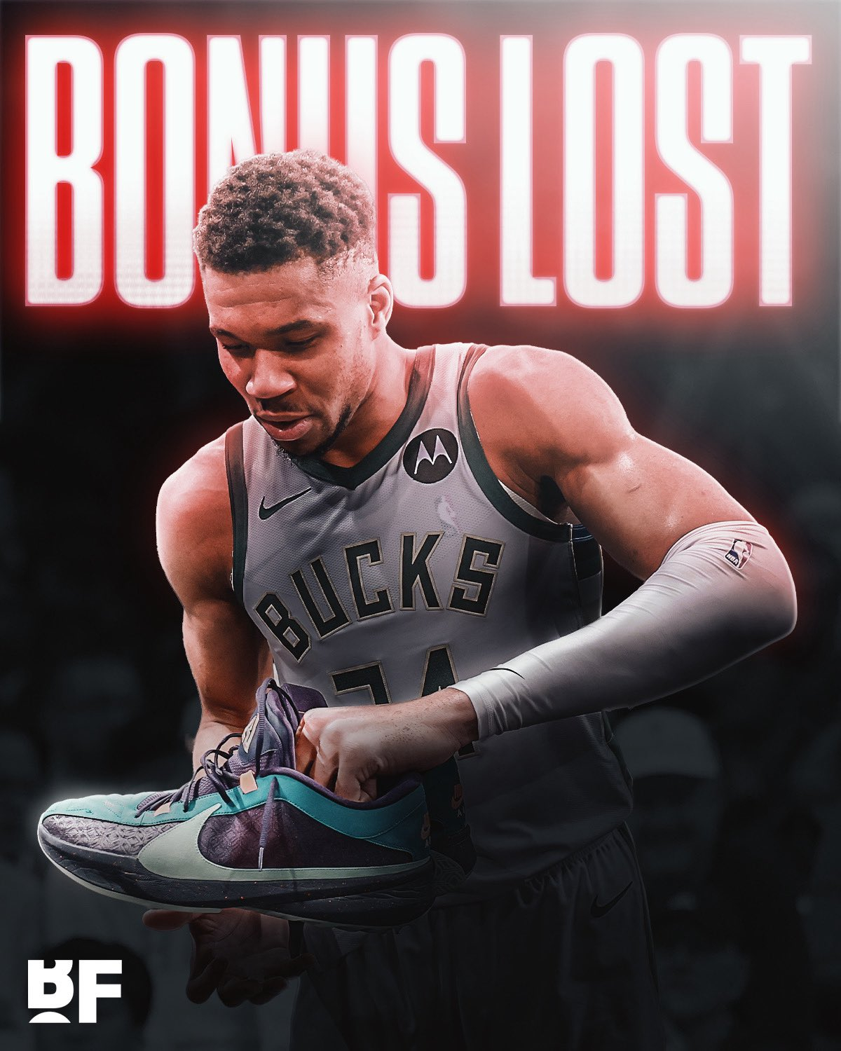 我一直觉得字母哥赛季末想打那些没啥意义的比赛是因为他和耐克的合同规定他打够41场