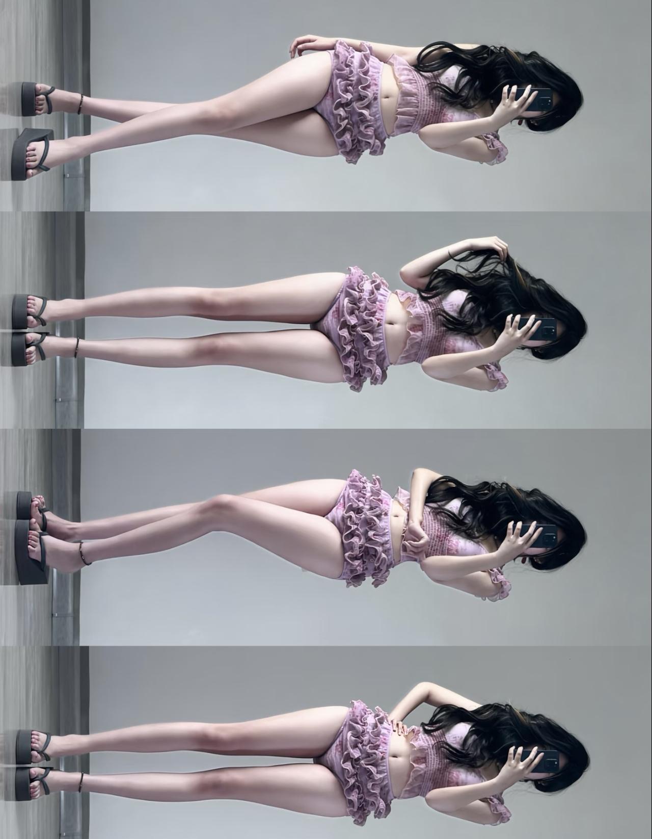 喜欢紫色吗泳衣 推荐 紫色系 海边 穿搭