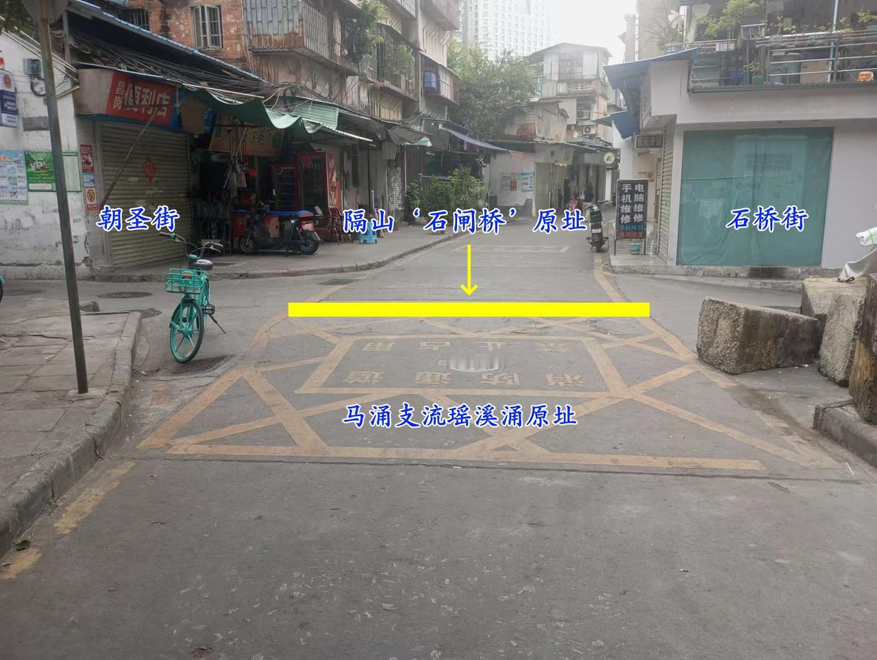 瑶溪涌隔山‘石闸桥’原址 往来两岸石桥街 朝圣街 瑶溪涌历史
梦回岭南水乡，小桥