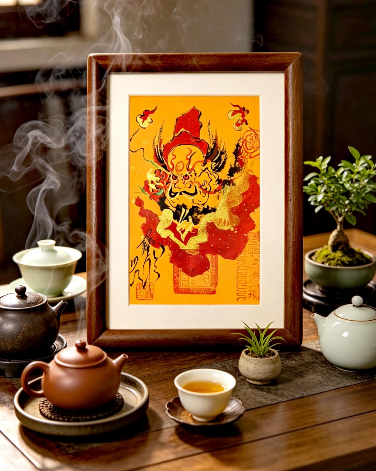 人生不可一日无喜神，
青山石童画喜馗

终身役役而不见其成功，苶然疲役而不知其所