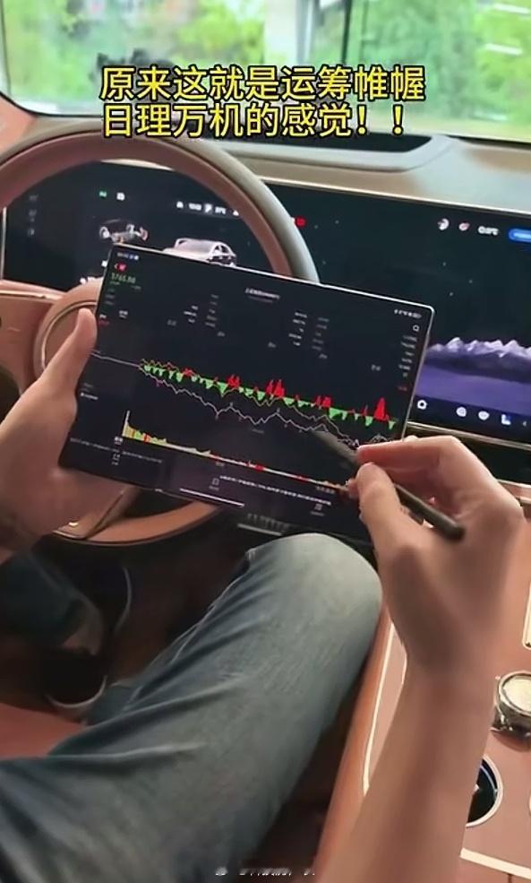 坐在尊界S800车内，手持华为Mate XTs炒股，是你想要的人生巅峰吗 ​​​