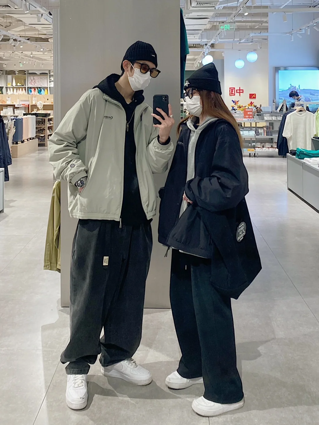 OOTD｜春天一起叠穿吧｜🛹日系街头情侣穿搭