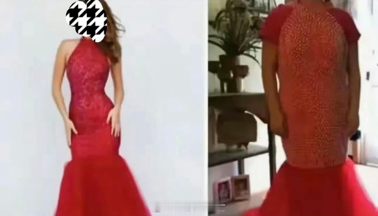 这不是应该的吗？货不对板那么严重，谁能看得出来这是同一件啊