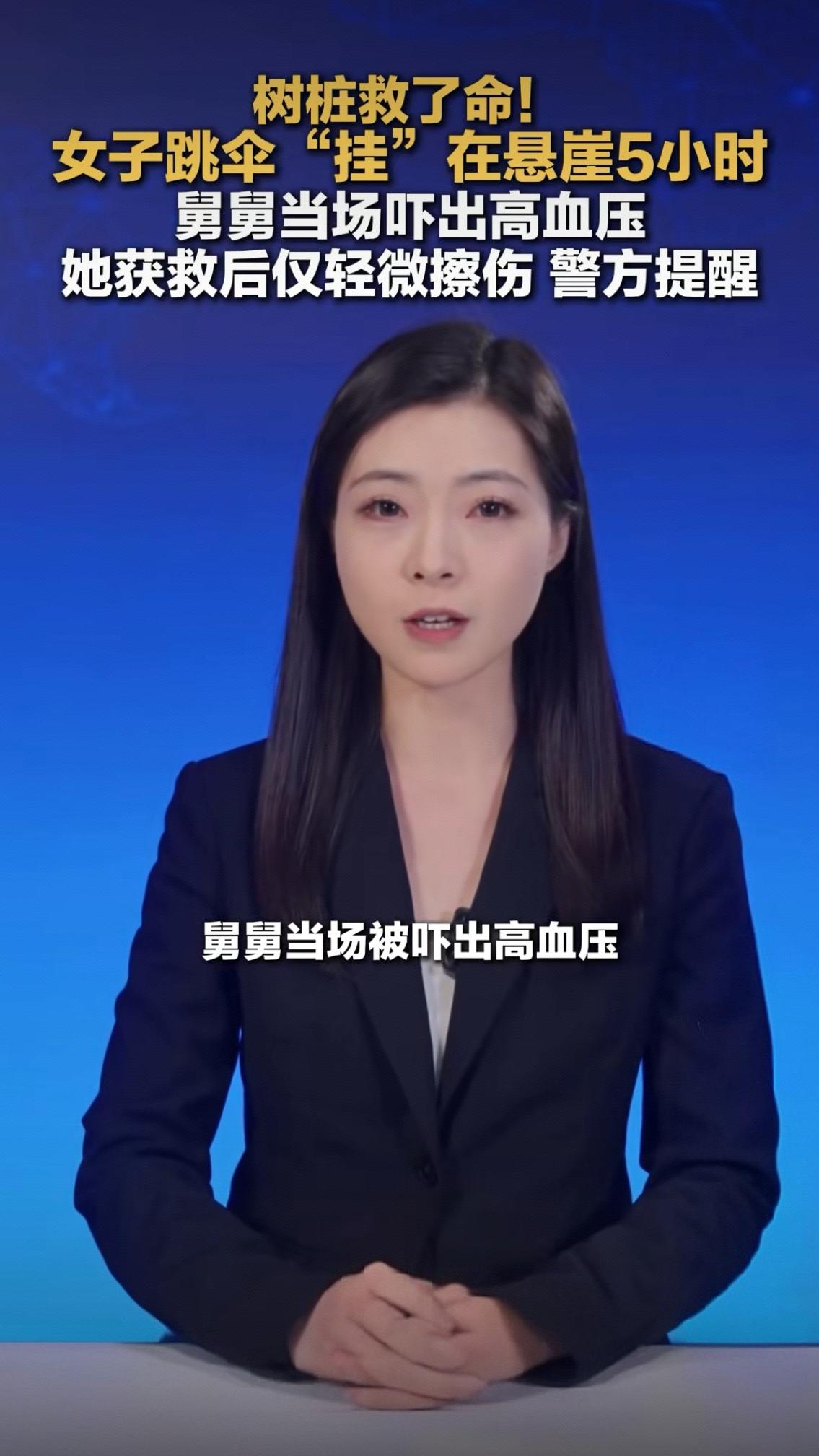 树桩救了命！女子挂悬崖5小时仅轻伤：绝境里的生之倔强，看完泪目
 
谁能想到，一