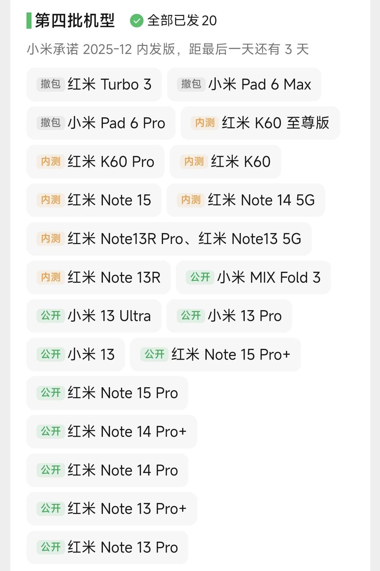 【几乎全员撤包？】听说今天推的机型中，除红米 Note 13R 之外，其他机型都
