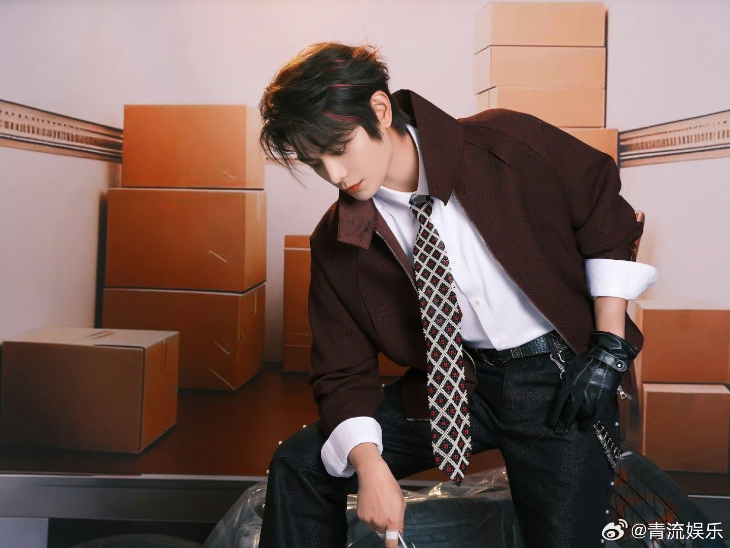 丁禹兮红色挑染发型丁禹兮红色挑染丁禹兮今日活动造型大片来了！这个红色挑染发型太帅