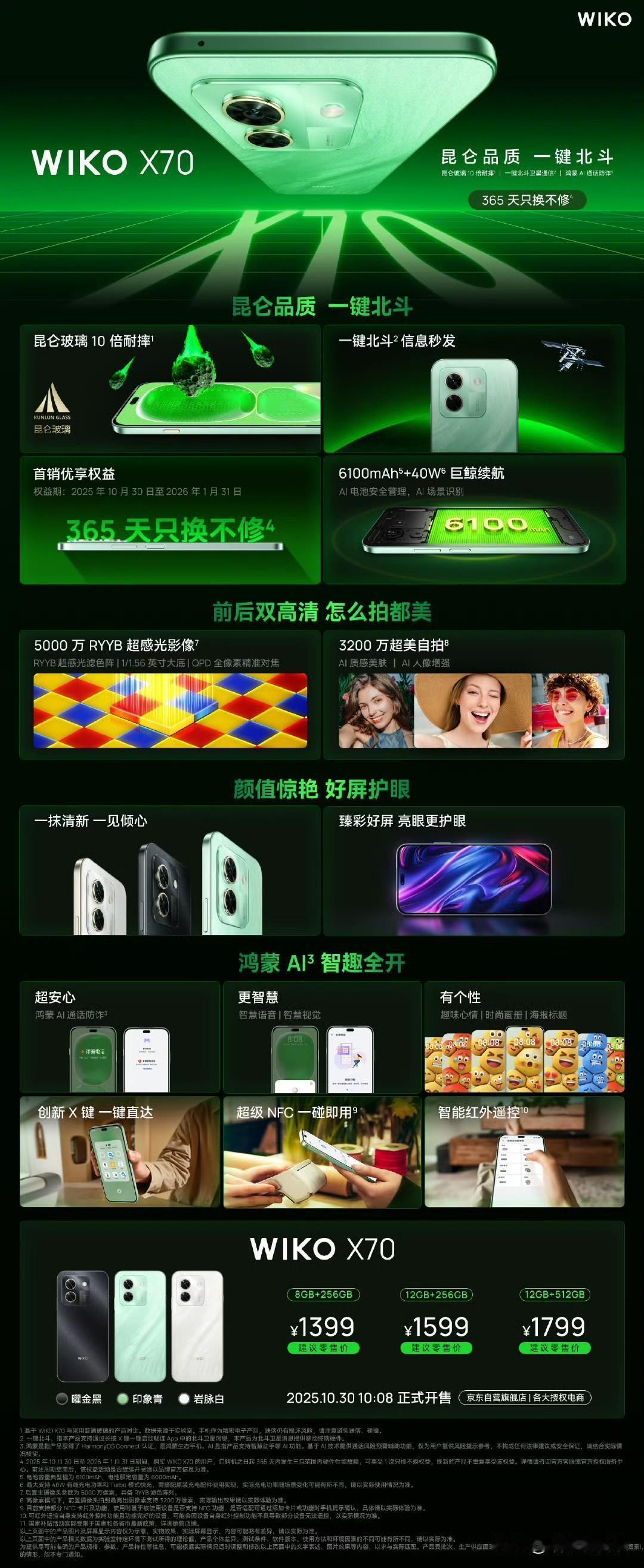 华为系是真的任性！千元机也配北斗卫星...

X70宇宙又新增一员，WIKO