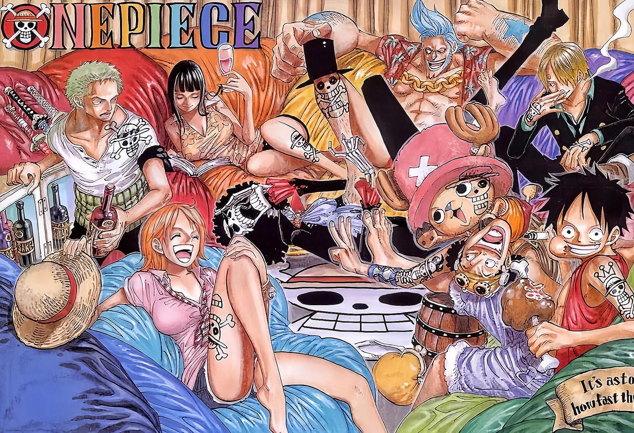 海贼王早期原画彩页 