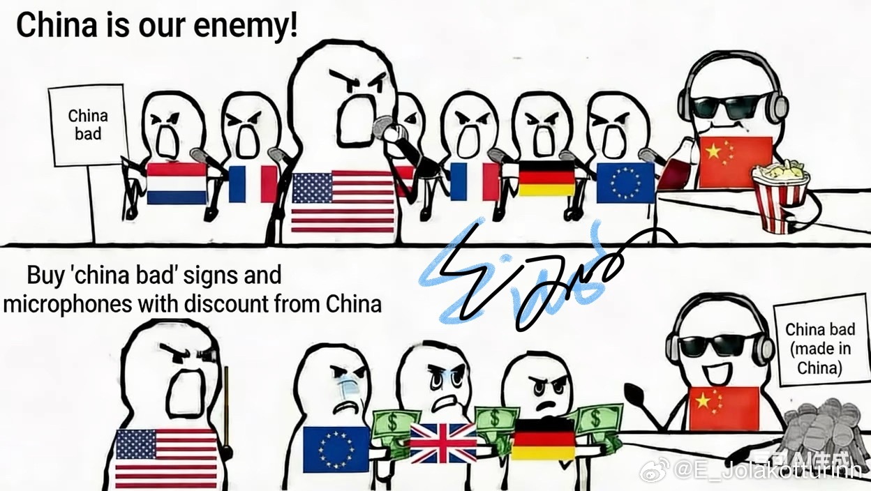 我这组表情包真是常用常更新欧美国家：“中国好坏”“我们不要和中国玩”中国：“你们