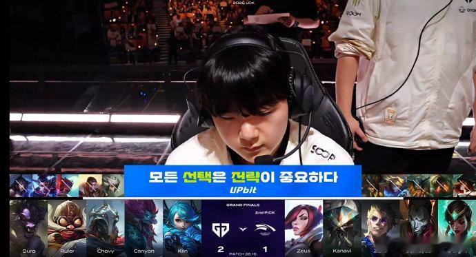 Zeus总决赛亮剑Zeus选了剑姬 LCK 总决赛 G4，Zeus 锁剑姬。决赛