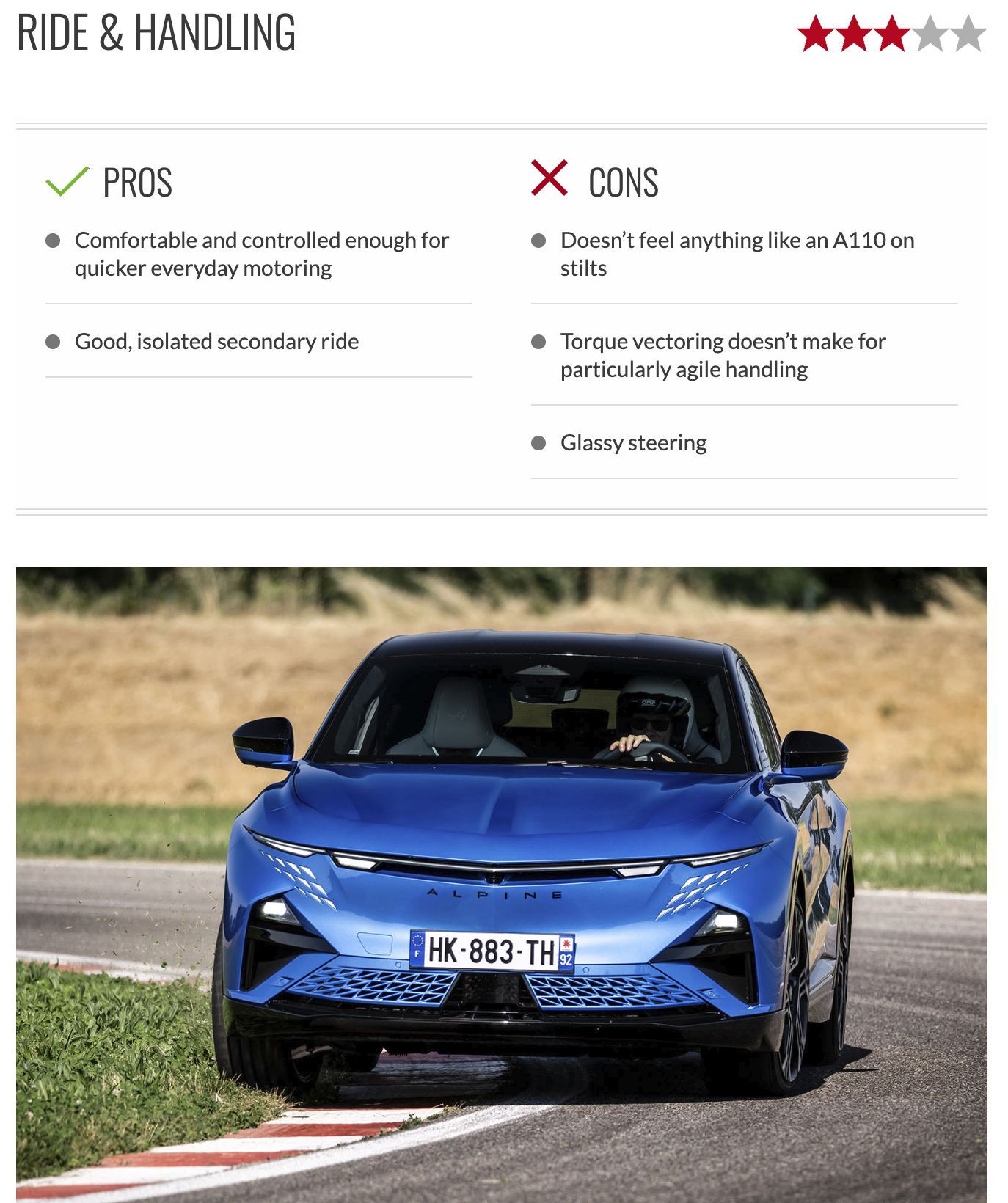 ALPINE 的首款电车，A390前脸造型不错，国内车企可以抄一下操稳和驾乘性能