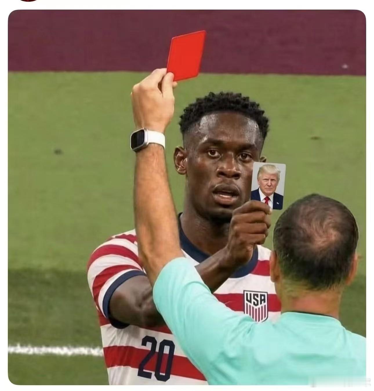 🤡巴洛贡红牌却可继续出战，哦，这是美国，倒也正常！FIFA官方发布公告，美国前