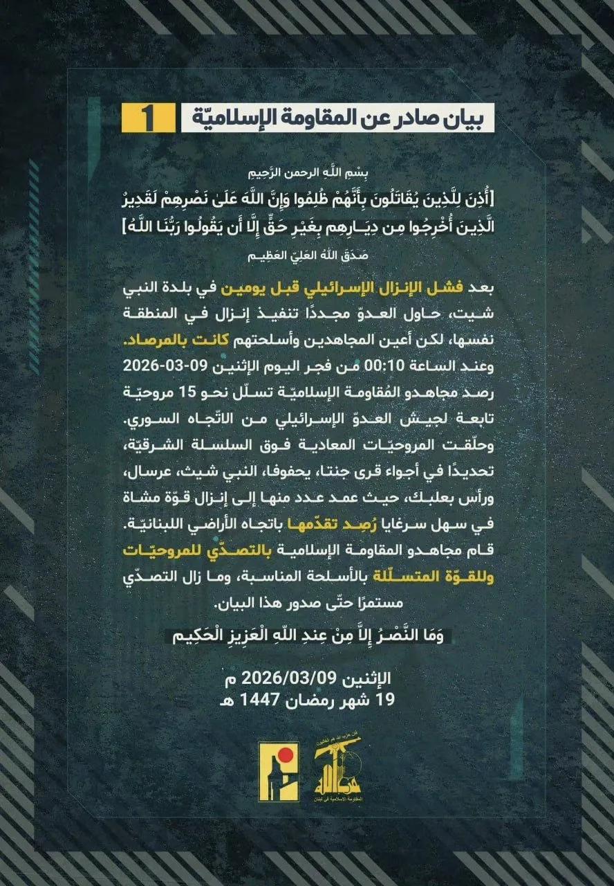 根据黎巴嫩真主党发表的声明，可知以色列国防军前两天投入4架直升机对纳比谢希特镇的