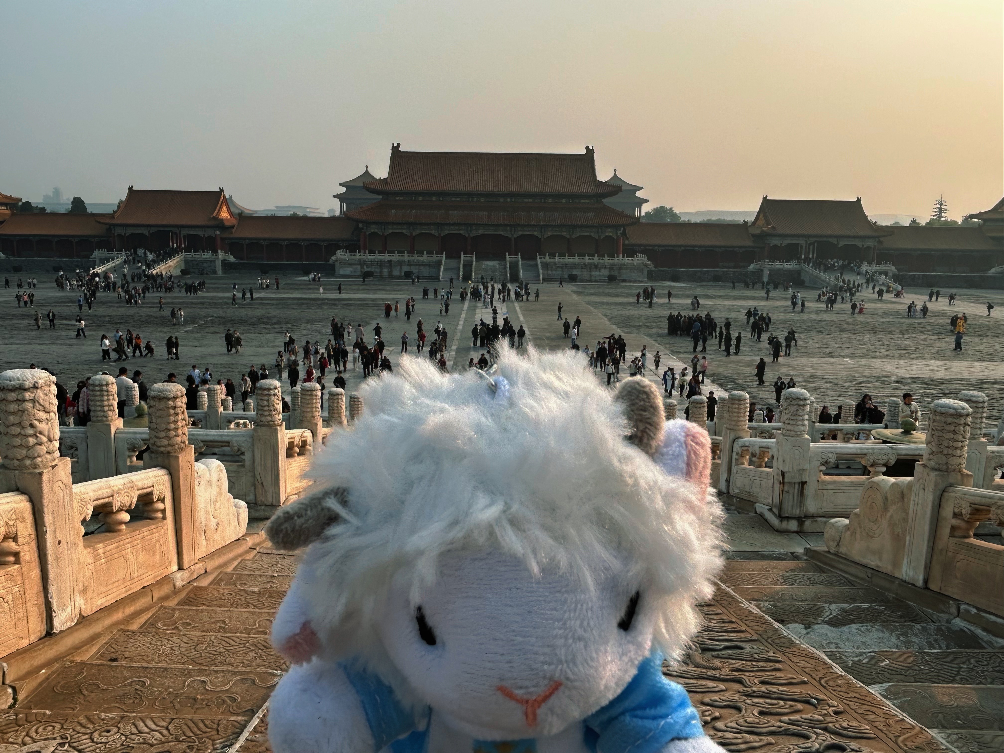 带着咩西去旅行人手一只咩西 今天带咩西来打卡紫禁城🐐拍图3的时候，一个老外惊讶