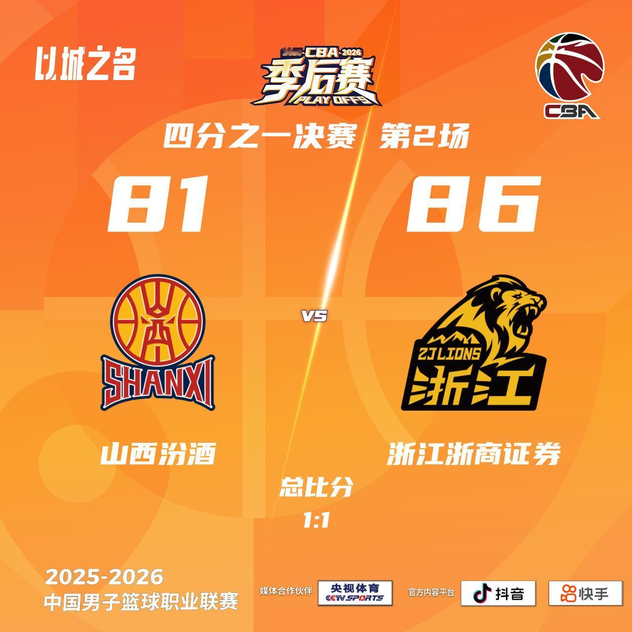 山西汾酒 81-86 浙江浙商证券山西男篮vs广厦男篮
山西汾酒：迪亚洛16分7