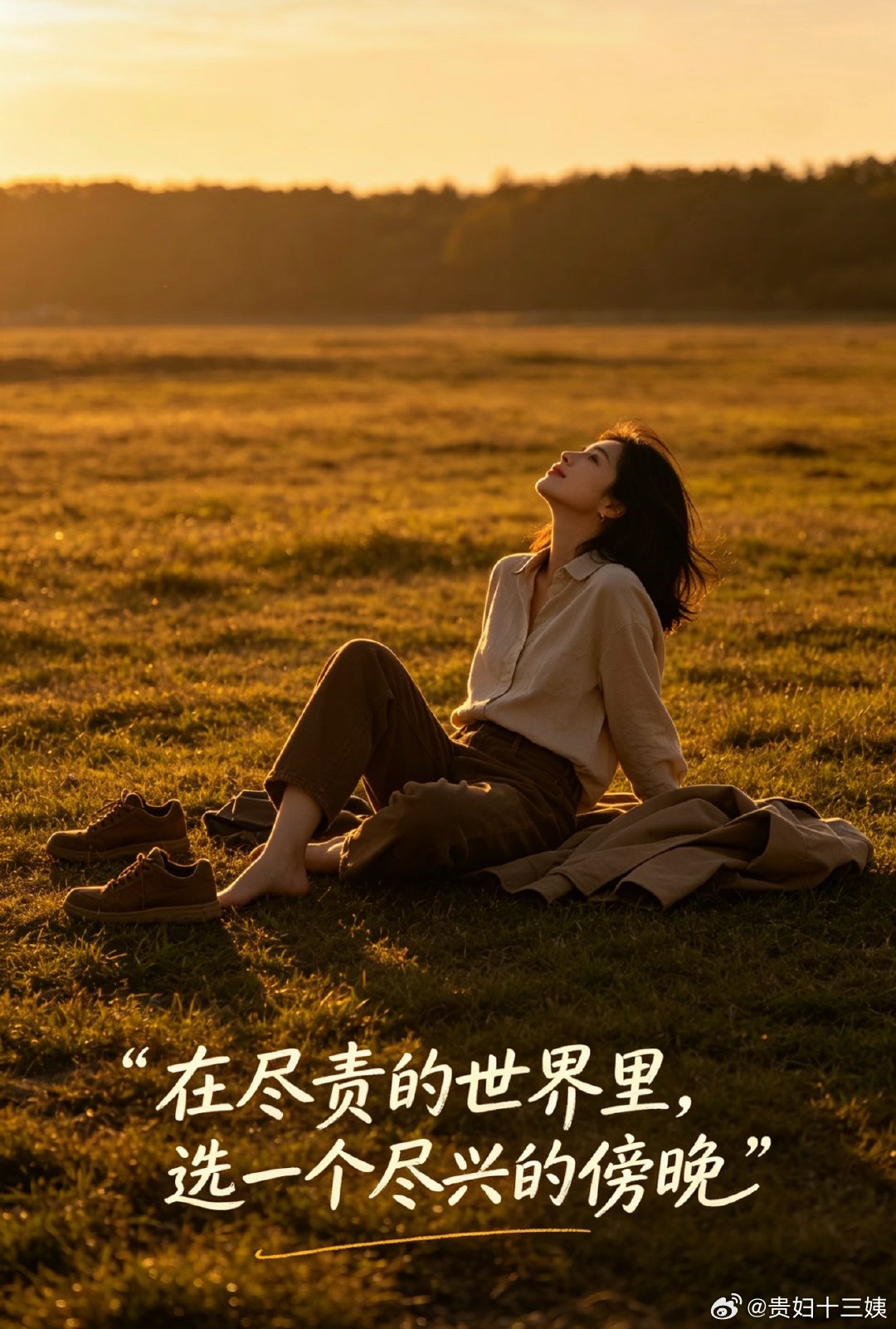 在尽职和尽责之间选择了尽兴平日踏实扛起分内职责，不敷衍不推脱，可人生不该只剩奔波