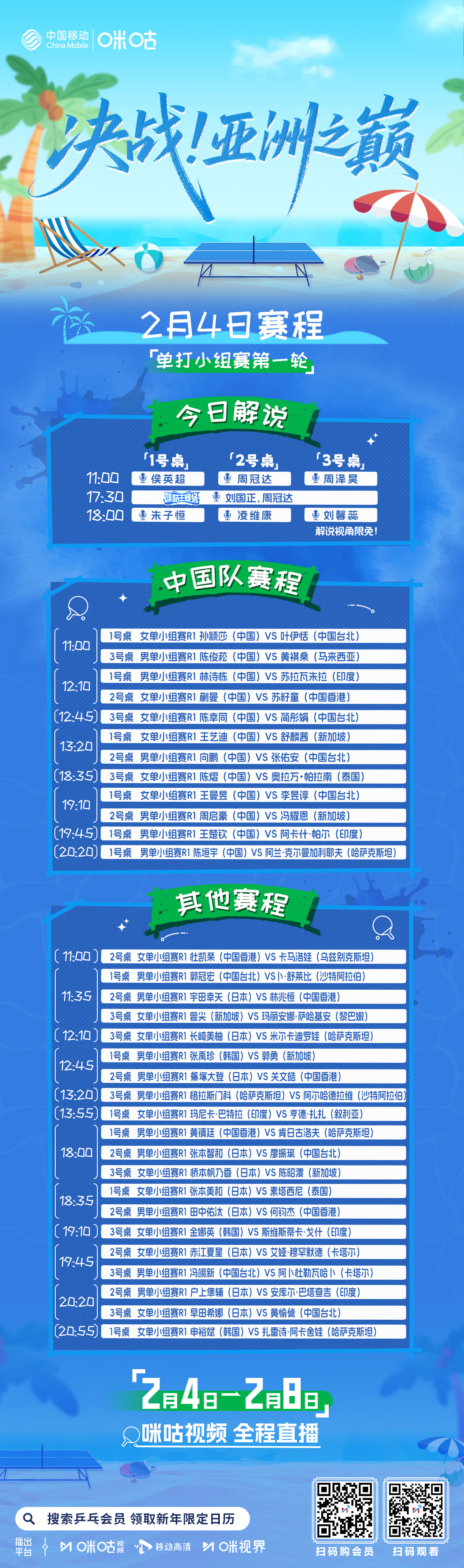 #海口亚洲杯今日开赛# 2026乒乓球亚洲杯今日赛程🌟 中国队12人亮相单打首