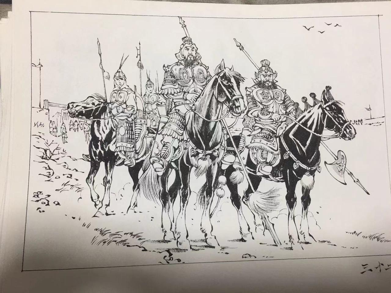 上海连创唐史原创连环画启动，倪春培老师原稿欣赏。