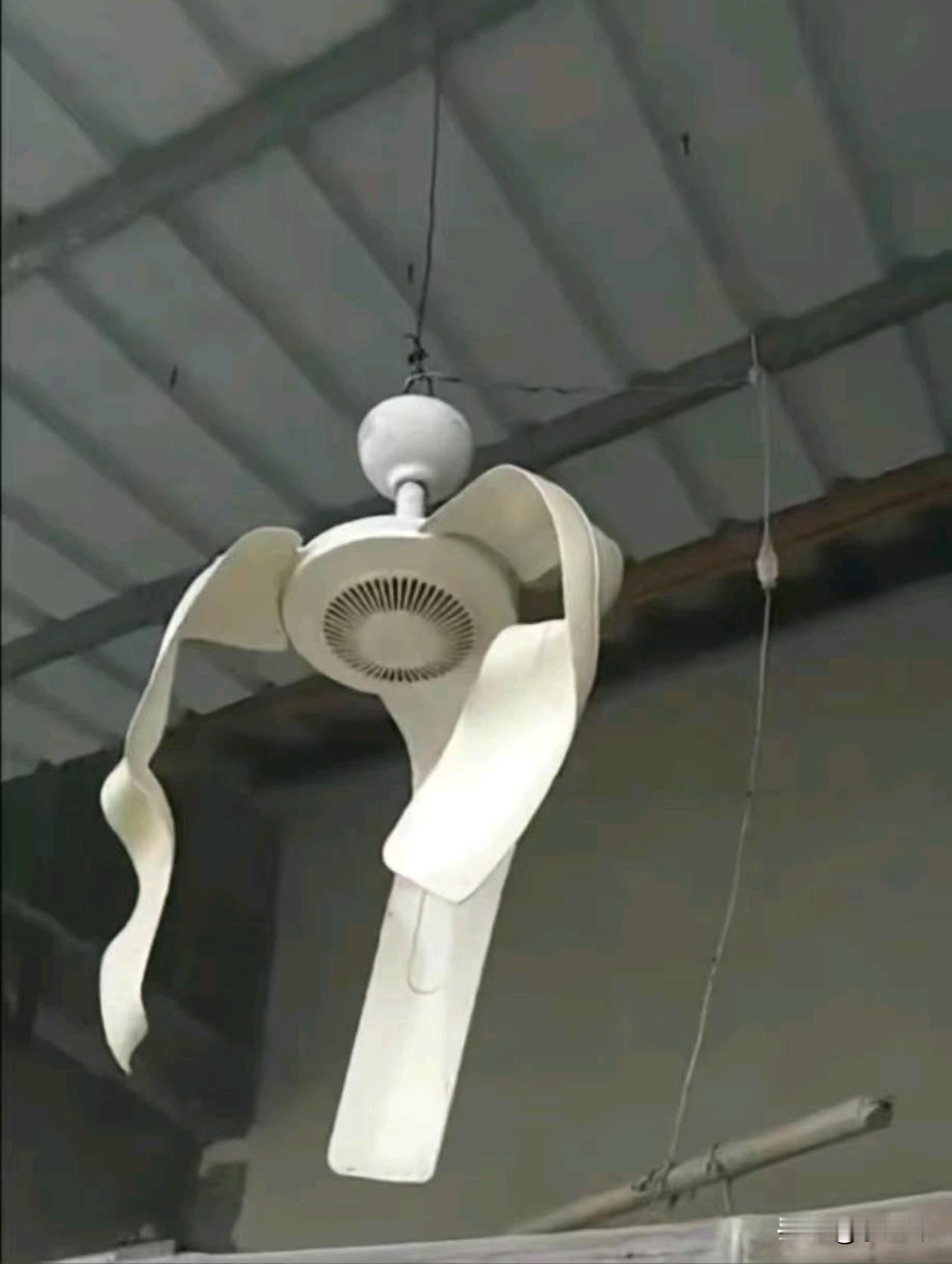 这天热的风扇都罢工了