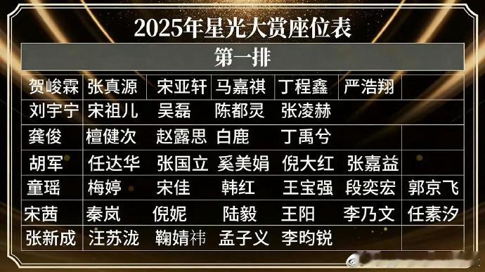 网传星光大赏座位第一排网传星光大赏座位图第一排星光大赏投票网传星光大赏第一排有时