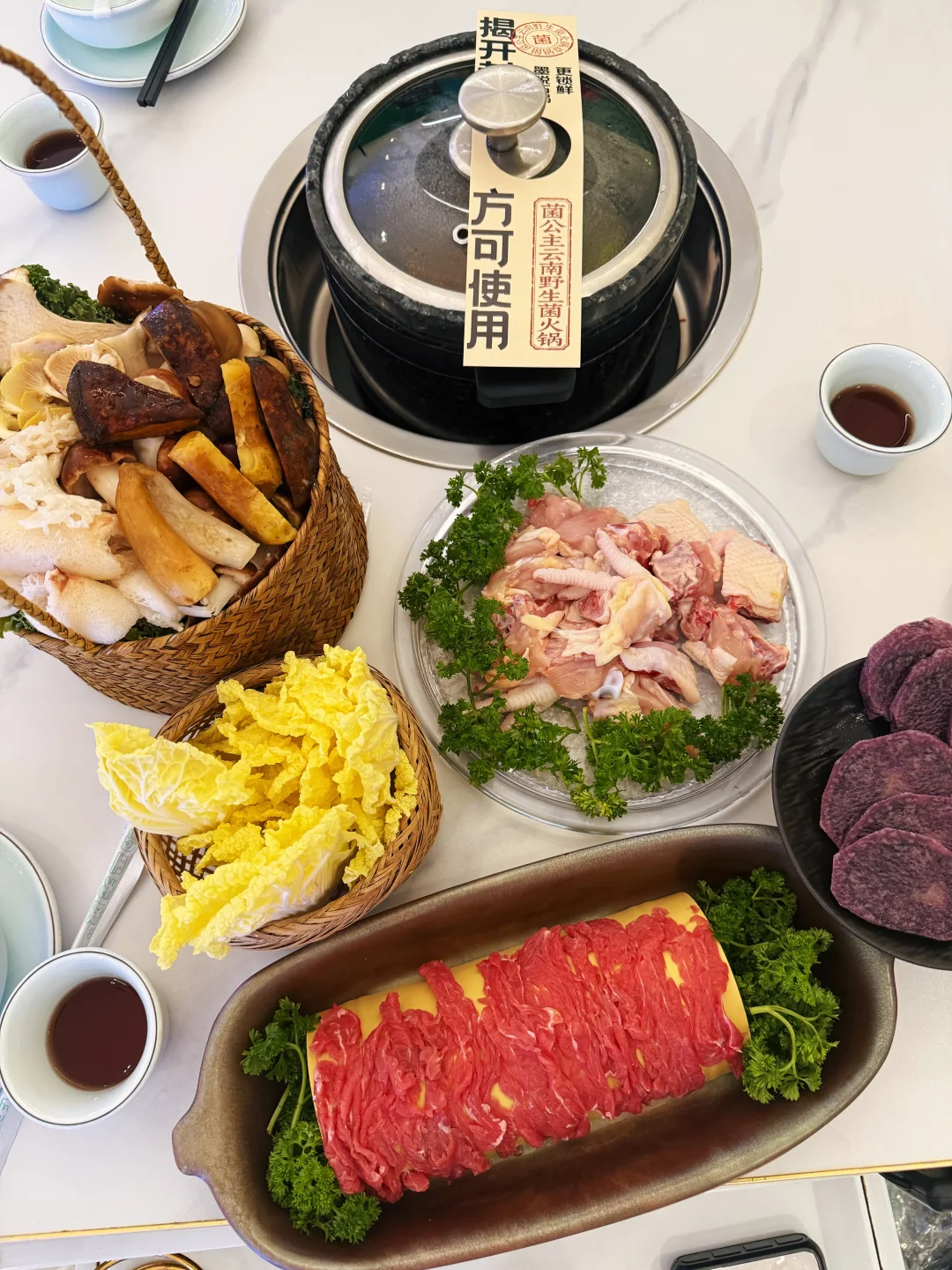 我的版纳行程以一顿菌子火锅圆满收尾，西藏墨脱石锅和云南菌子火锅实现了梦幻联动，一