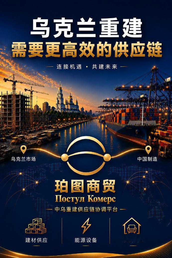 我和乌克兰友人将会在基辅成立中乌重建供应链协调平台——珀图商贸。寻找共建伙伴，有