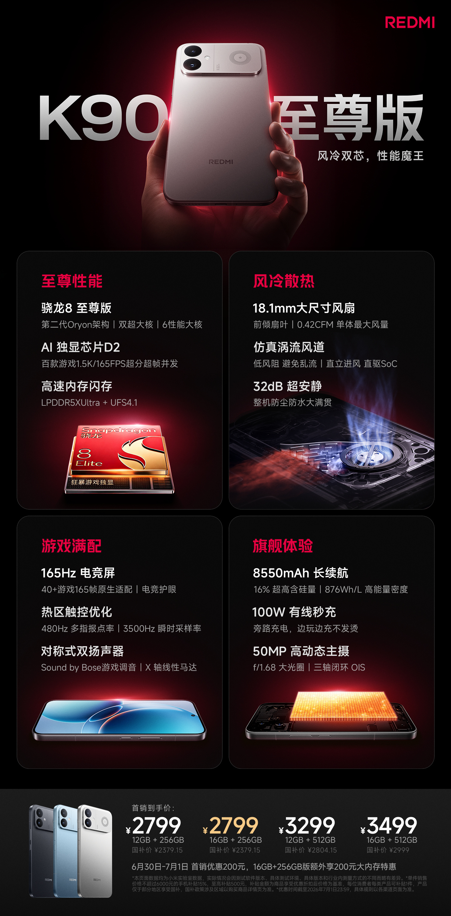 红米不过了 ！REDMI K90 至尊版国补价格 2379 ？ 而且首发 12+