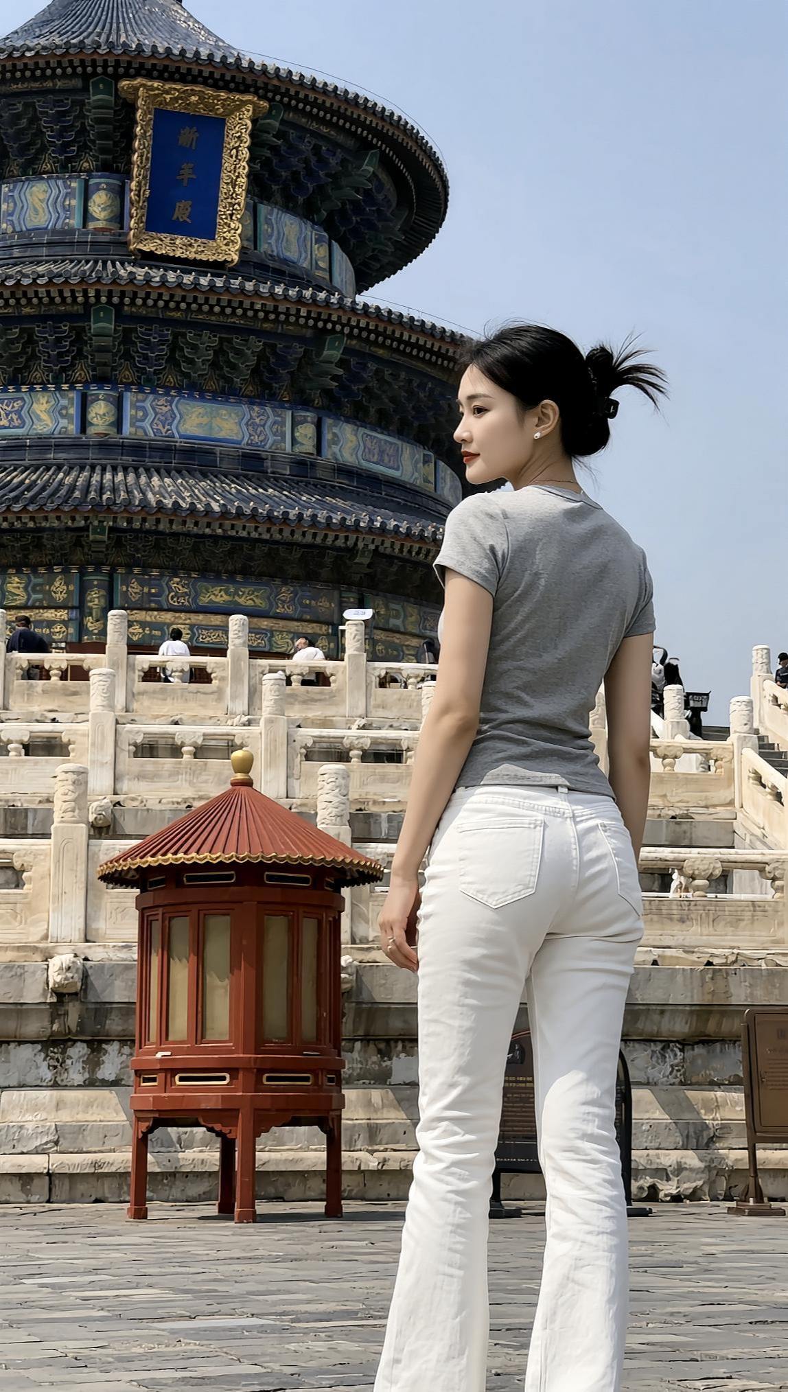 天坛休闲照  今日分享 穿搭