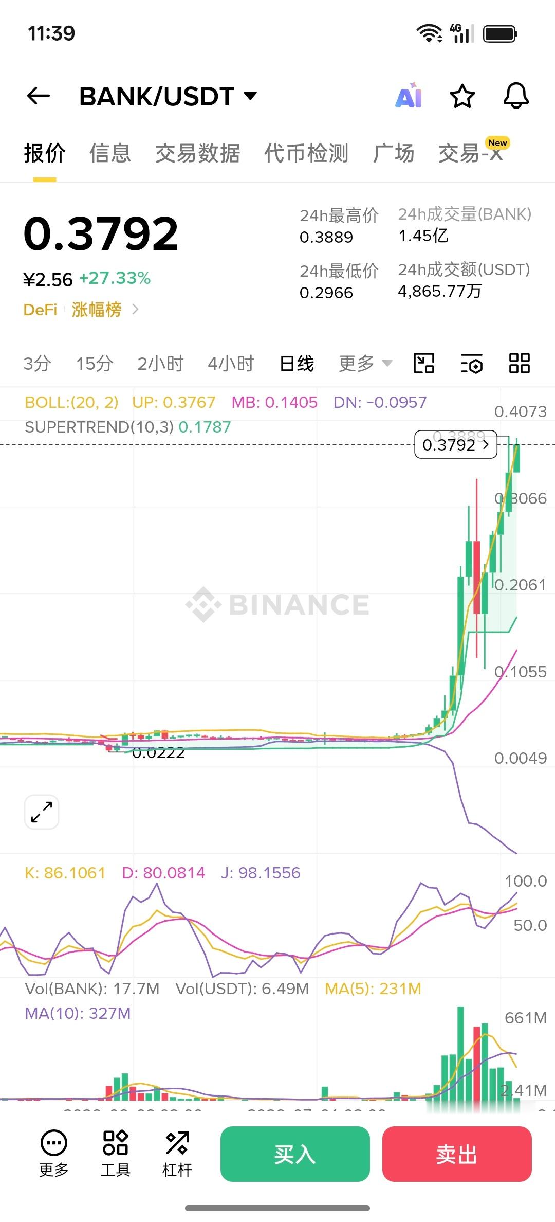 bank是真牛逼啊，可是跌下来的时候不敢梭