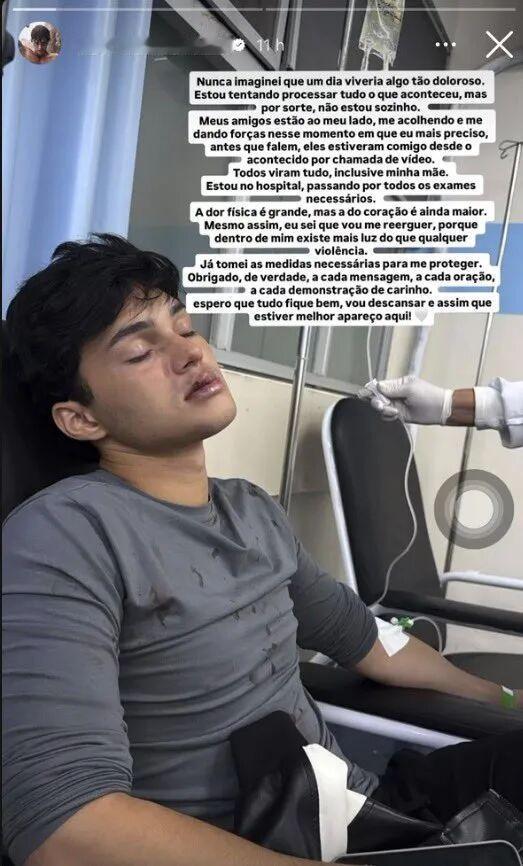 2025年9月，那段家暴视频在网络疯传。监控里，Luan Alencar被前男友