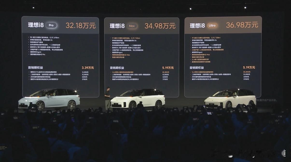 理想i8这不就是纯纯背刺我们L8车主吗？Pro、Max版跟理想L8售价一样，Ul