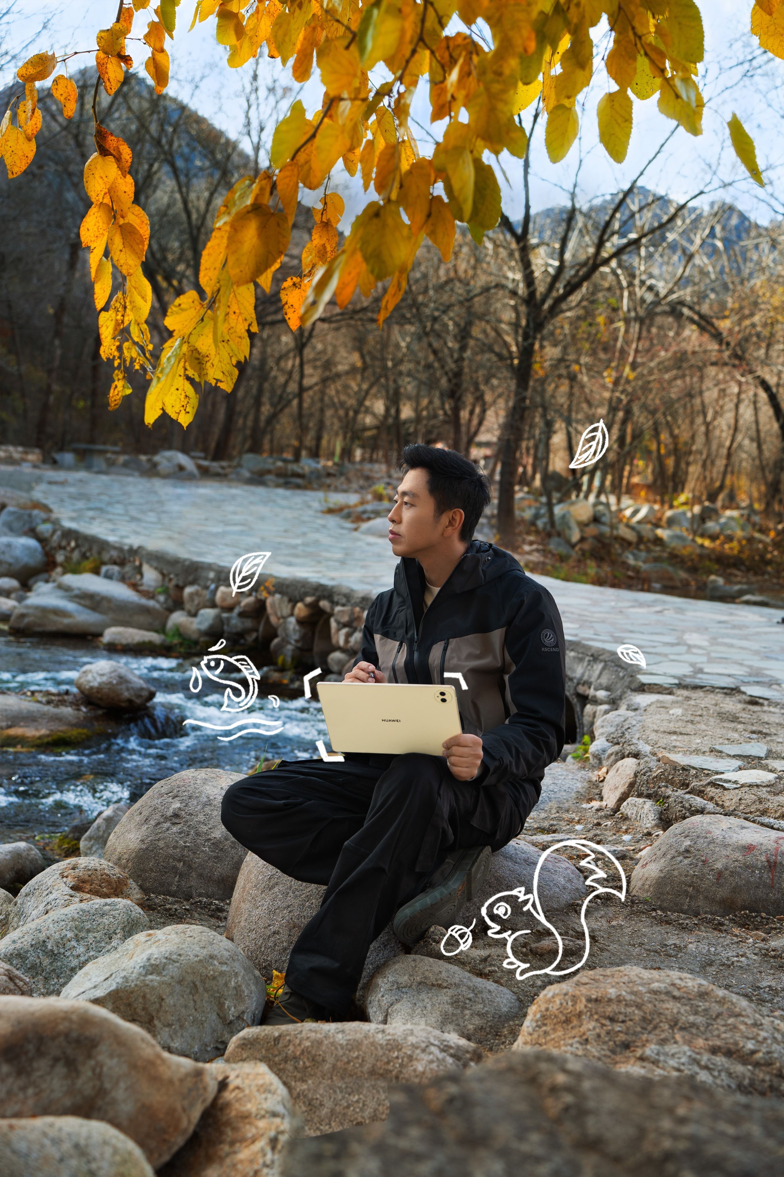 水哥给自然一点颜色 在大自然中画画也太浪漫啦！水哥使用华为MatePad Pro