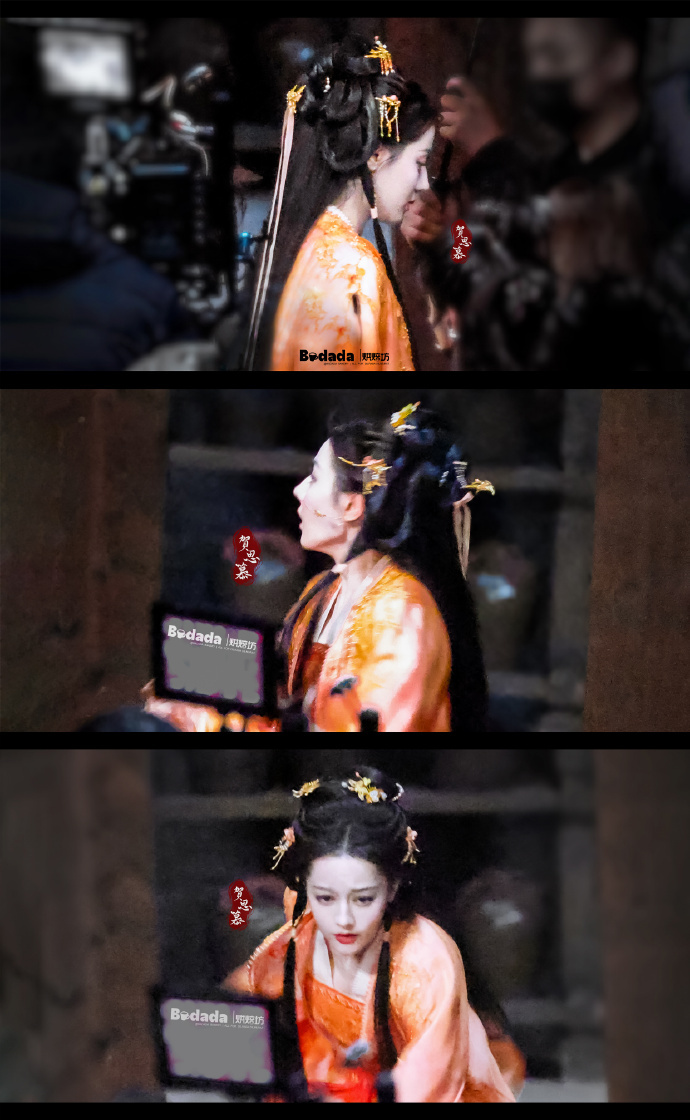 #迪丽热巴洛神花橙#迪丽热巴以 “洛神花橙” 造型出现的那一刻，仿佛是从古老神话