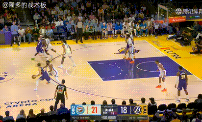 【战术板】肯纳德进的三分起手来自Ghest Action：幽灵掩护+远切掩护雷霆