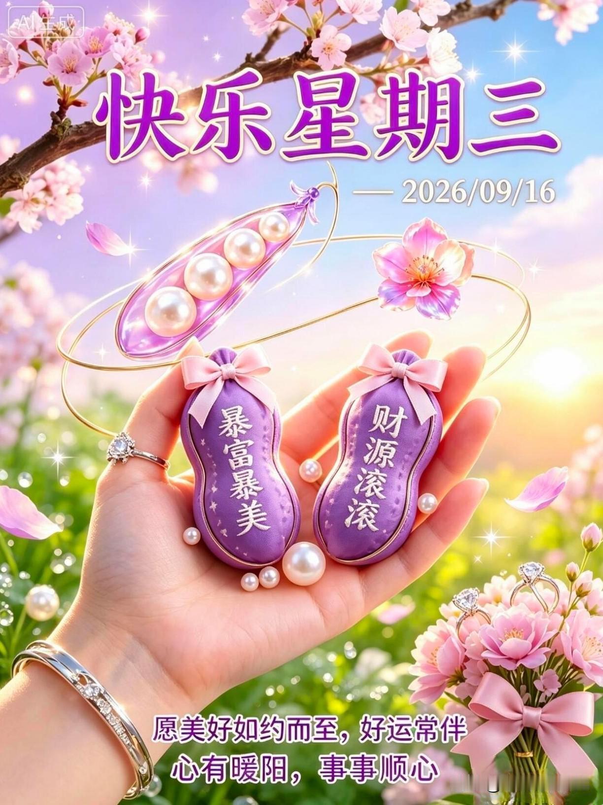 🌻周三早安，向阳而行🌸

晨光送吉，晨露予安。愿清风拂面，心绪舒展，尽享清秋