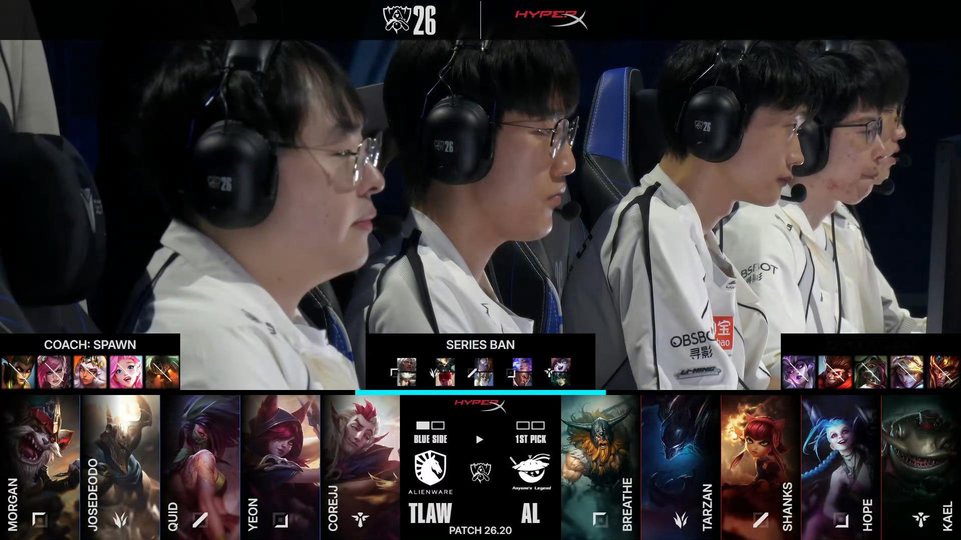 TLAW ALS16瑞士轮焦点对局，LPL一号种子AL 0-2不敌TLAW，遗憾