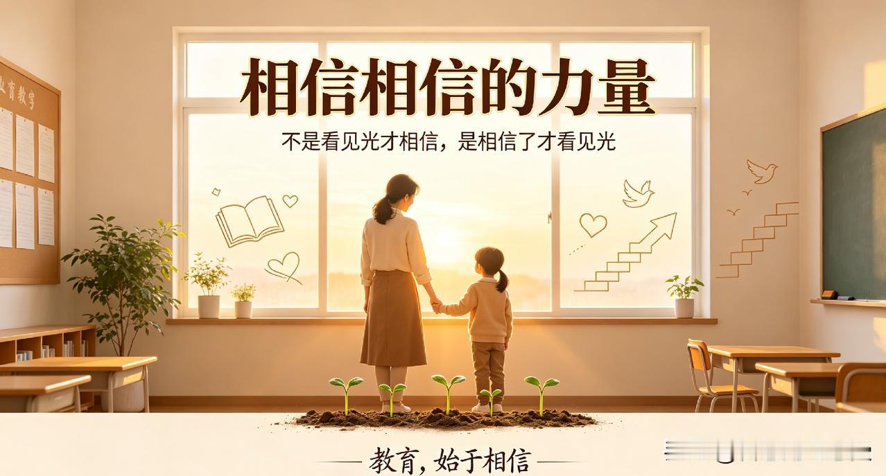 真正的教育，是先相信，再看见光
 
很多家长和老师，都刷过一段治愈的教育金句，一