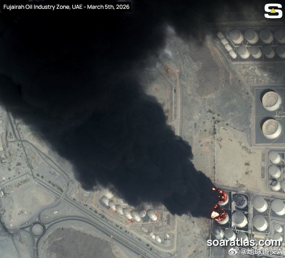 伊朗称击中美国林肯号航母 巨型煤油灯遭到伊朗“见证者-136”打击的阿联酋富查伊