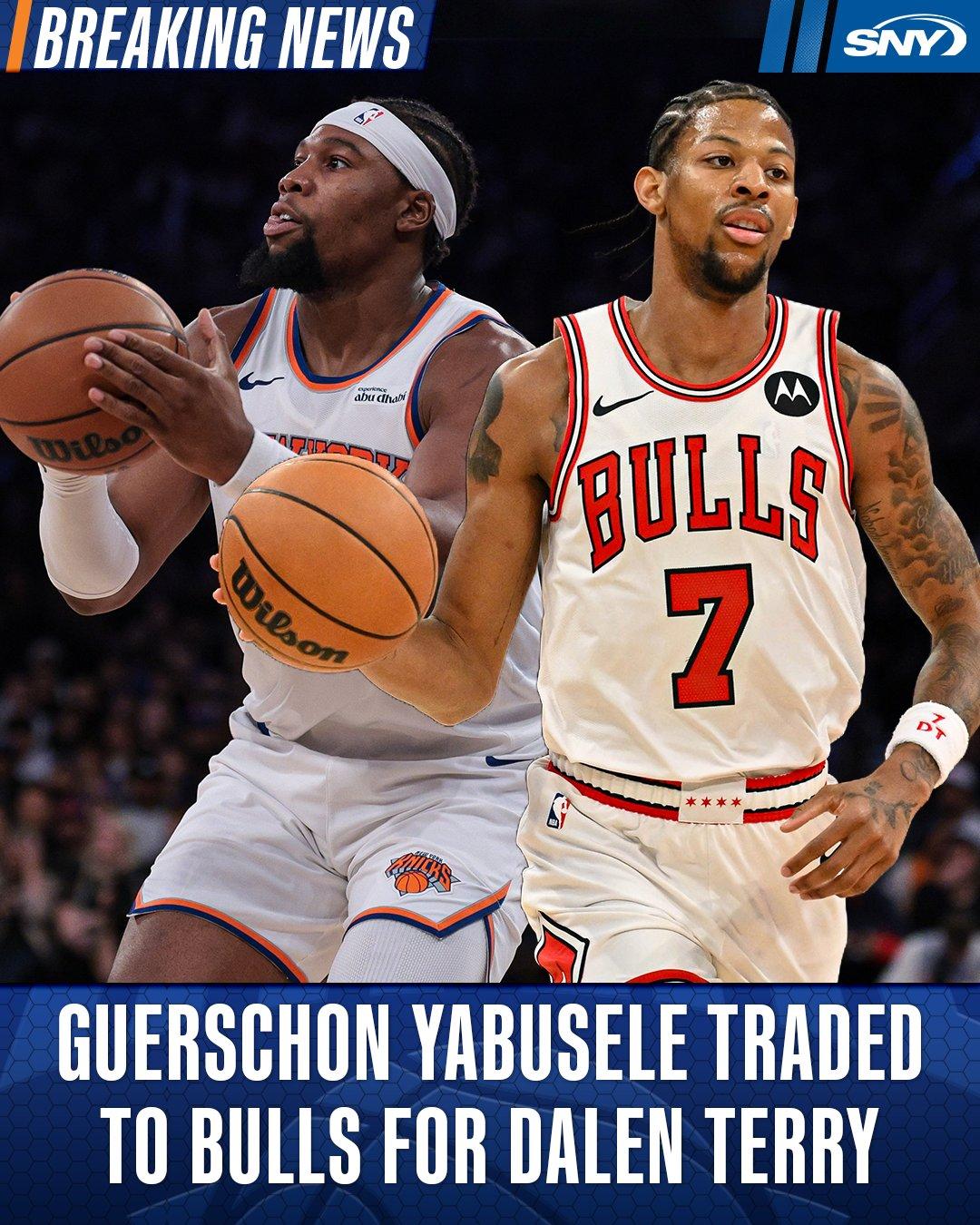 纽约尼克斯在周三晚间完成一笔人员调整，将盖尔雄·亚布塞莱交易至芝加哥公牛，换回达