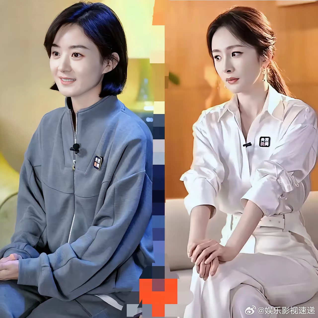 左边赵丽颖 右边杨幂她俩有可比性吗？我觉得除了岁数相仿，都是离异有娃那是一点可比