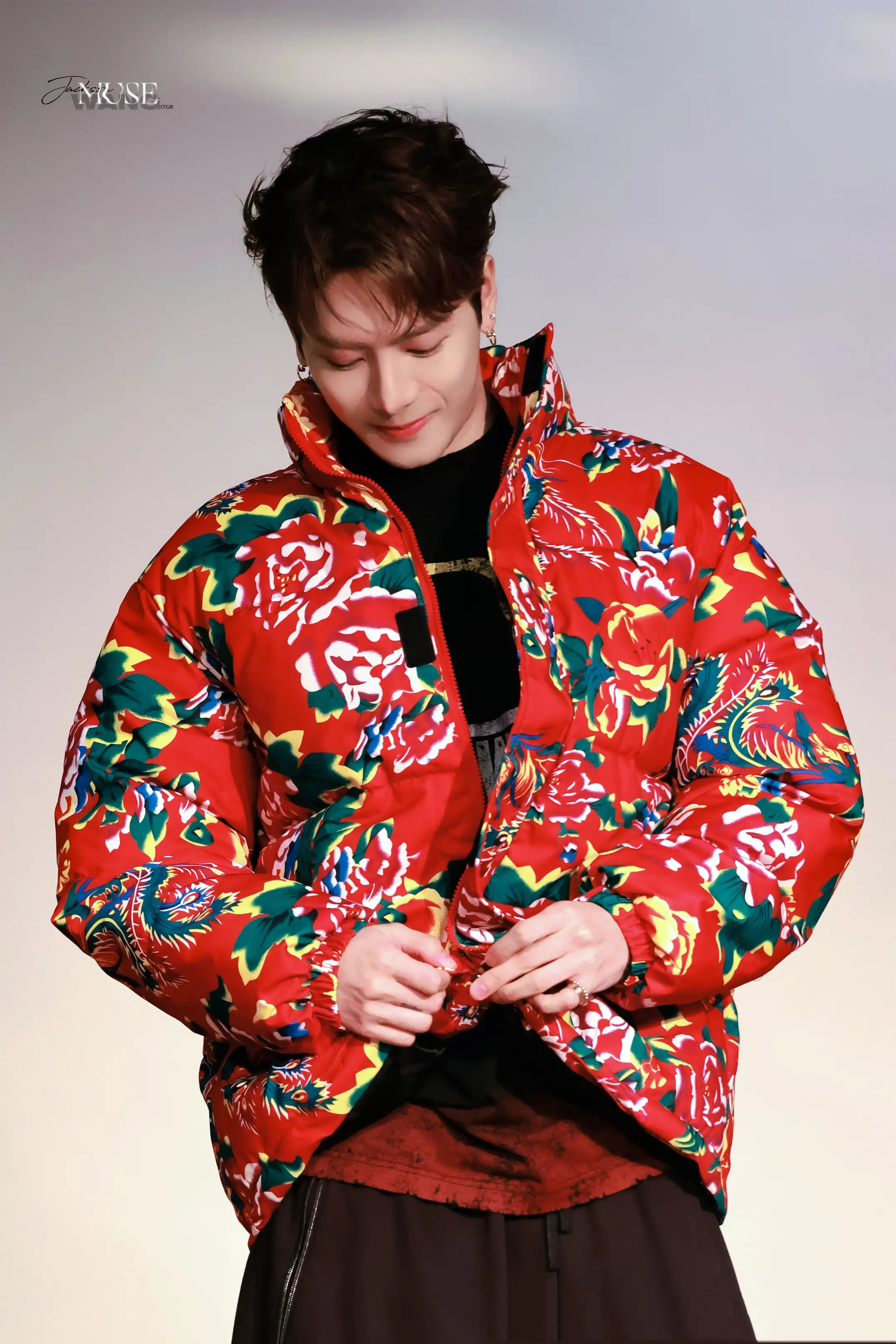 潮男 王嘉尔 jacksonwang 复古穿搭 ootd