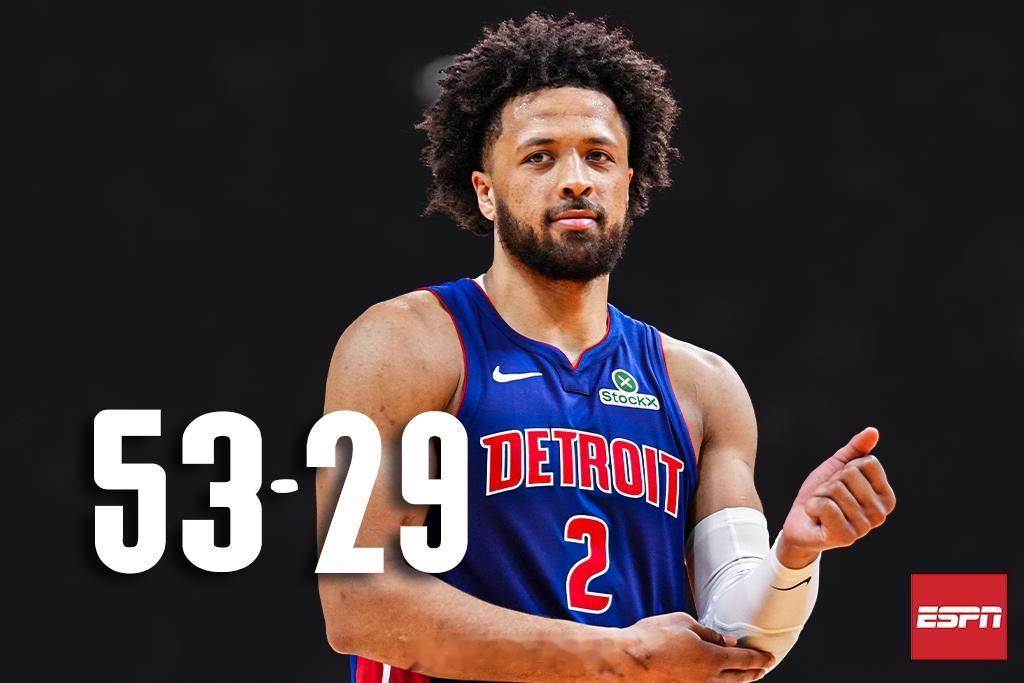 ESPN最新预测，下赛季活塞常规赛东部第二53胜29负 detroitbaske