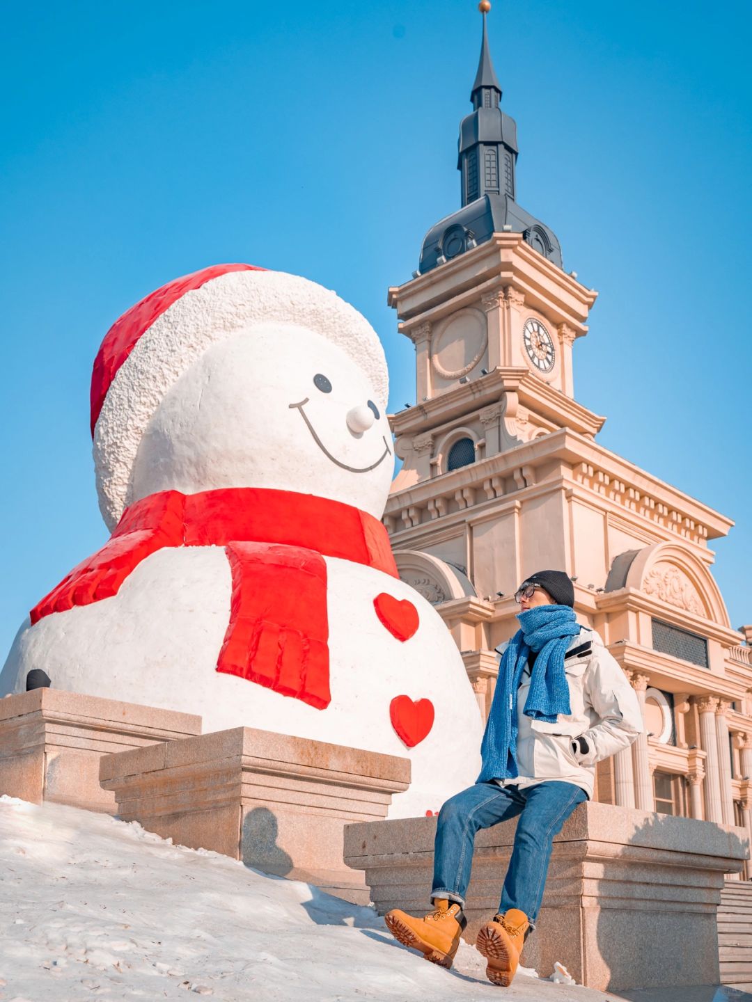 为了看一眼大雪人☃️南方小土豆飞了2000公里