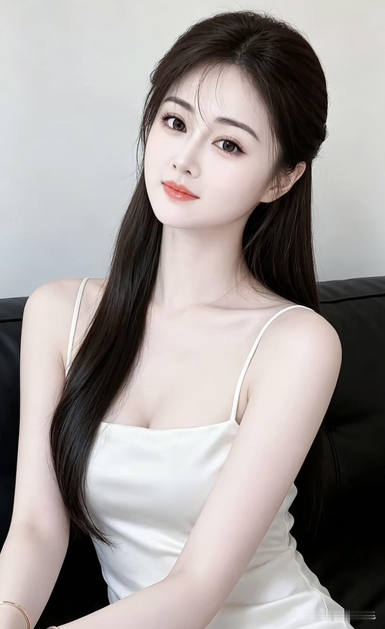 温柔甜美的白裙少女，微笑如春风般迷人。温柔白衣少女 湖边白裙少女 温柔花裙少女 