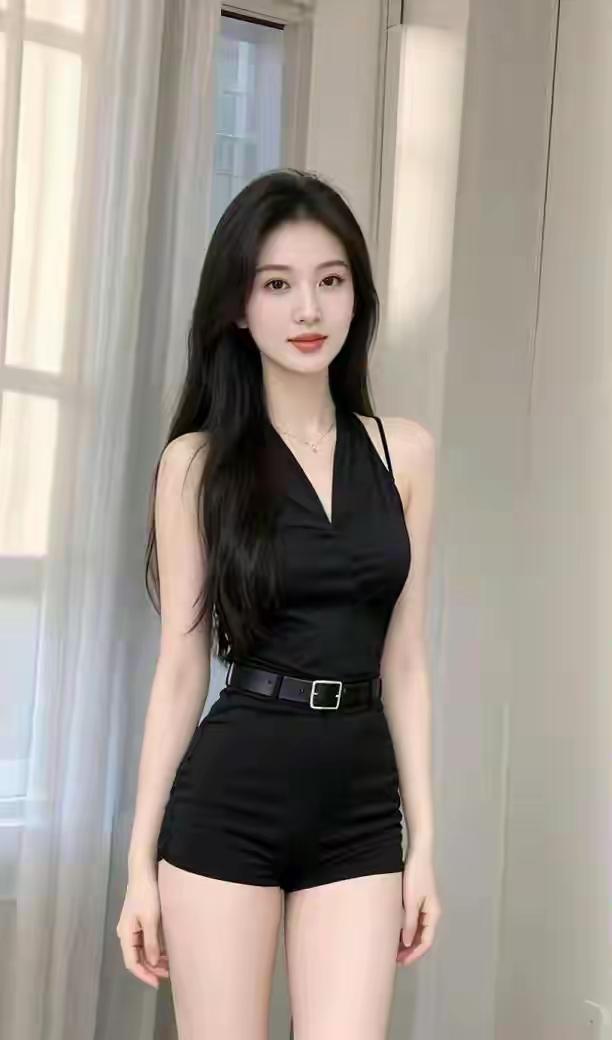 穿搭指南：黑色吊带背心+短裤，简约又时尚！